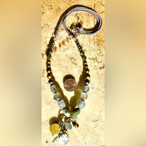 Silpada ETHEREAL Necklace .925 Silver, Labradorite, Pyrite, Quartz, Brass #N3244